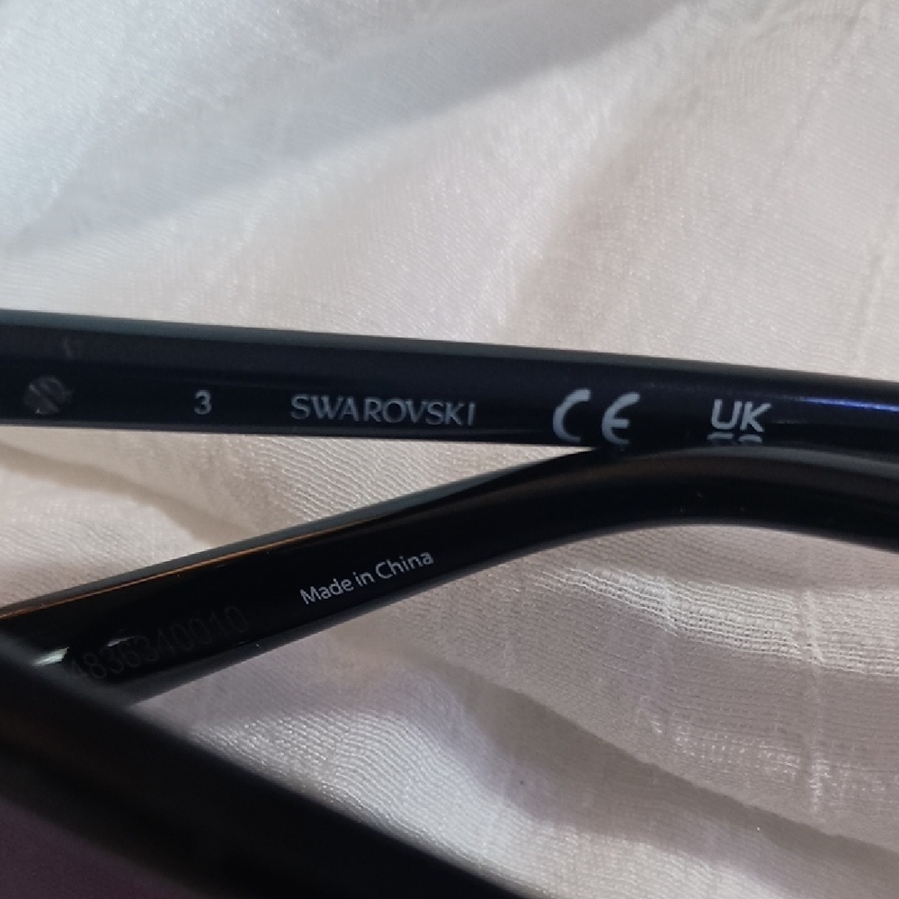 Swarovski Black Sunglasses with Crystal Accents - Picture 2 of 5